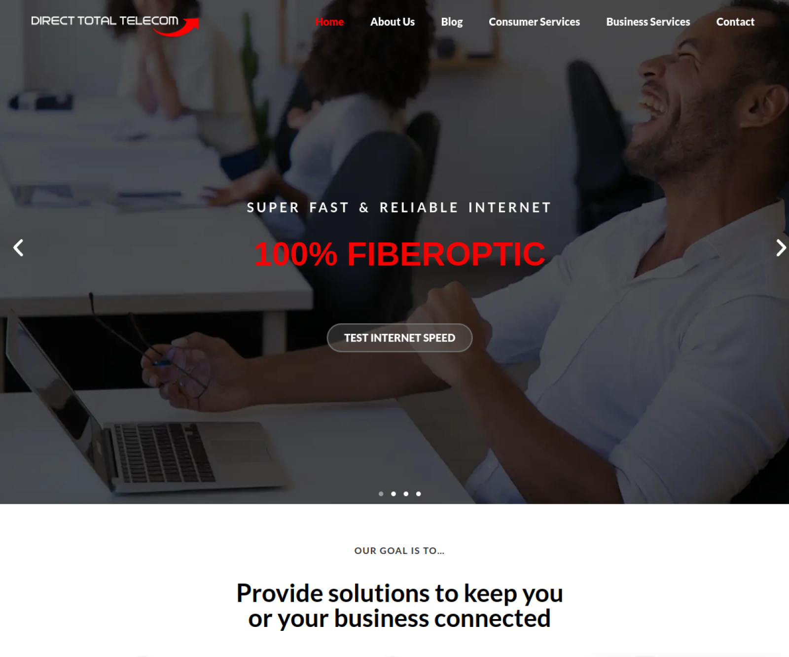 Direct Total Telecom desktop