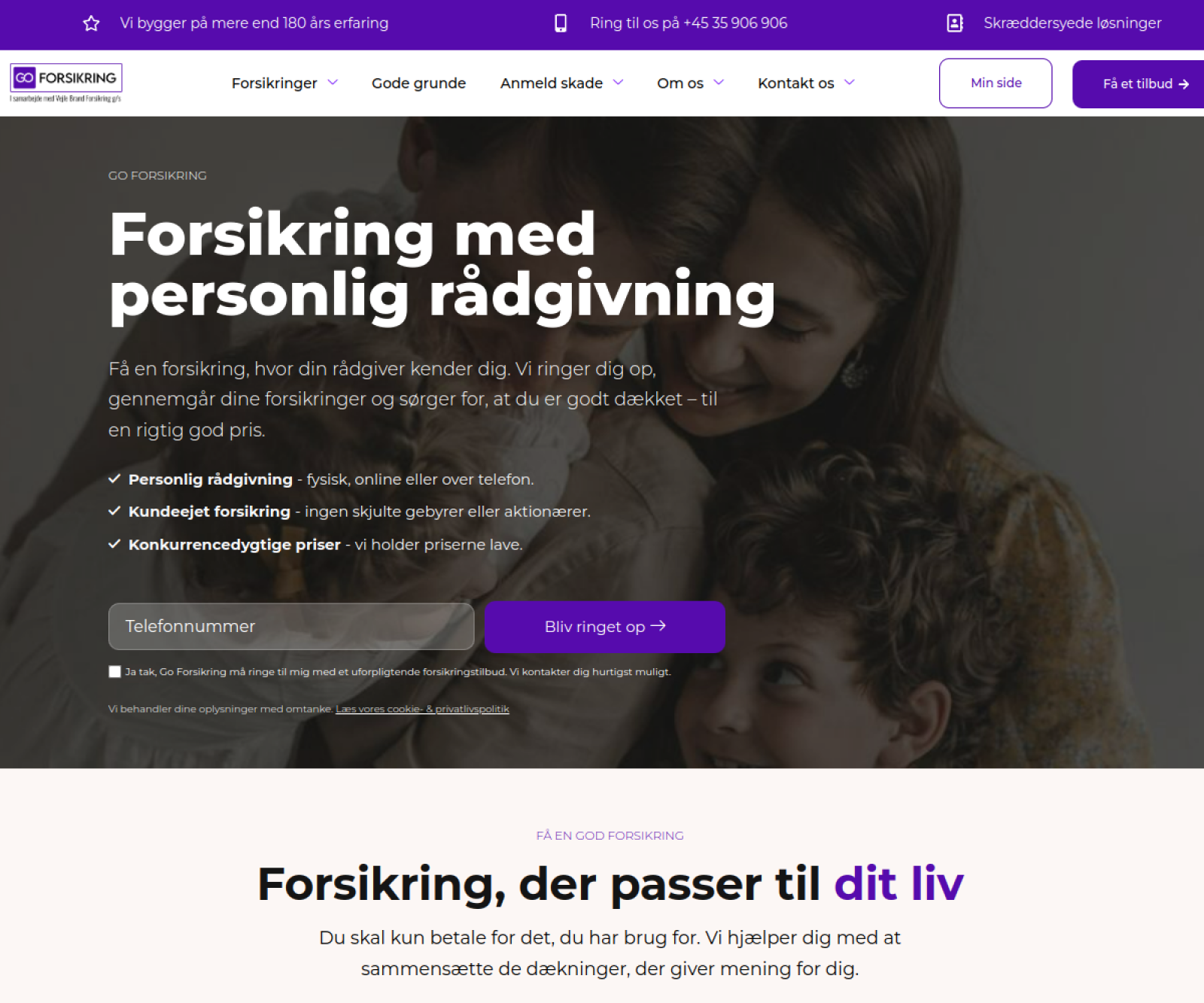 Go Forsikring desktop