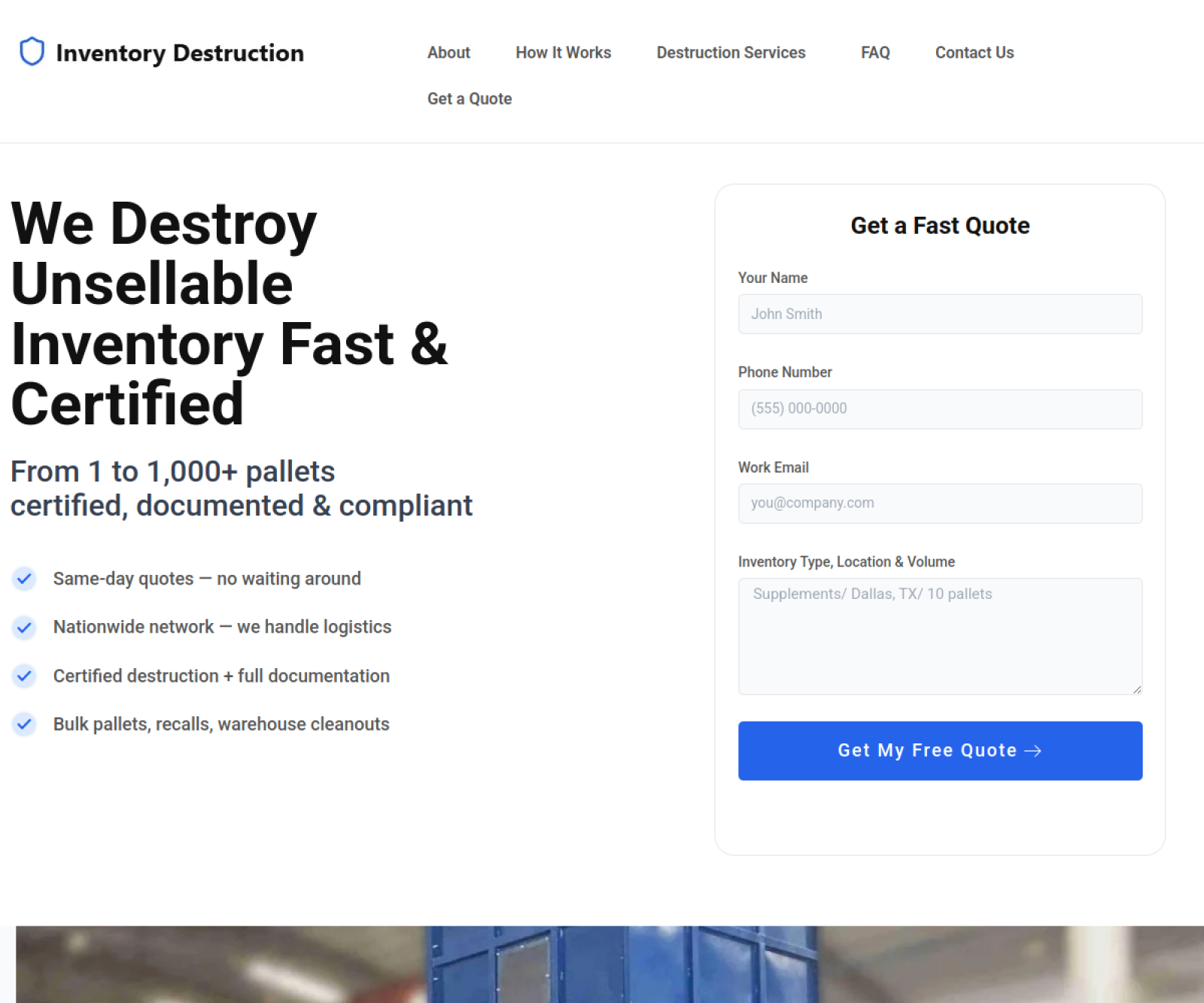 Inventory Destruction desktop