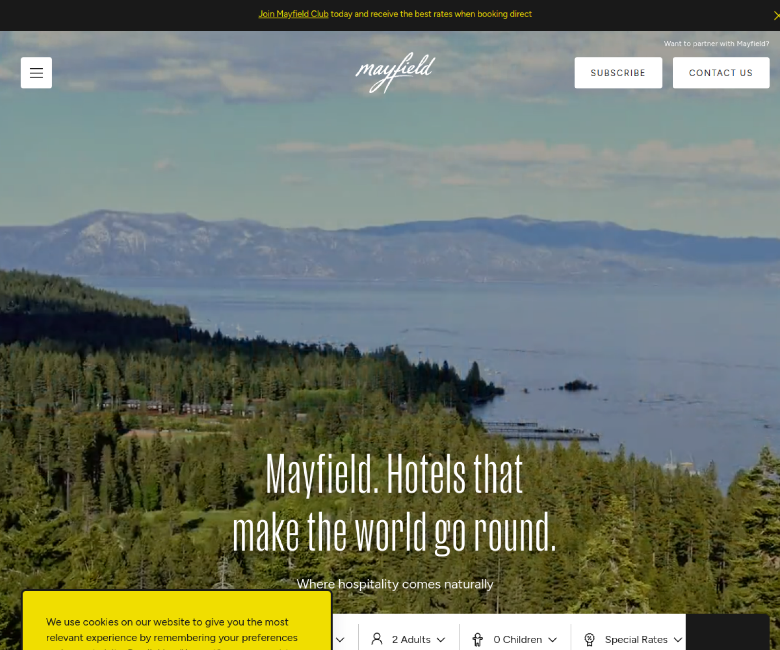Mayfield Hotels desktop