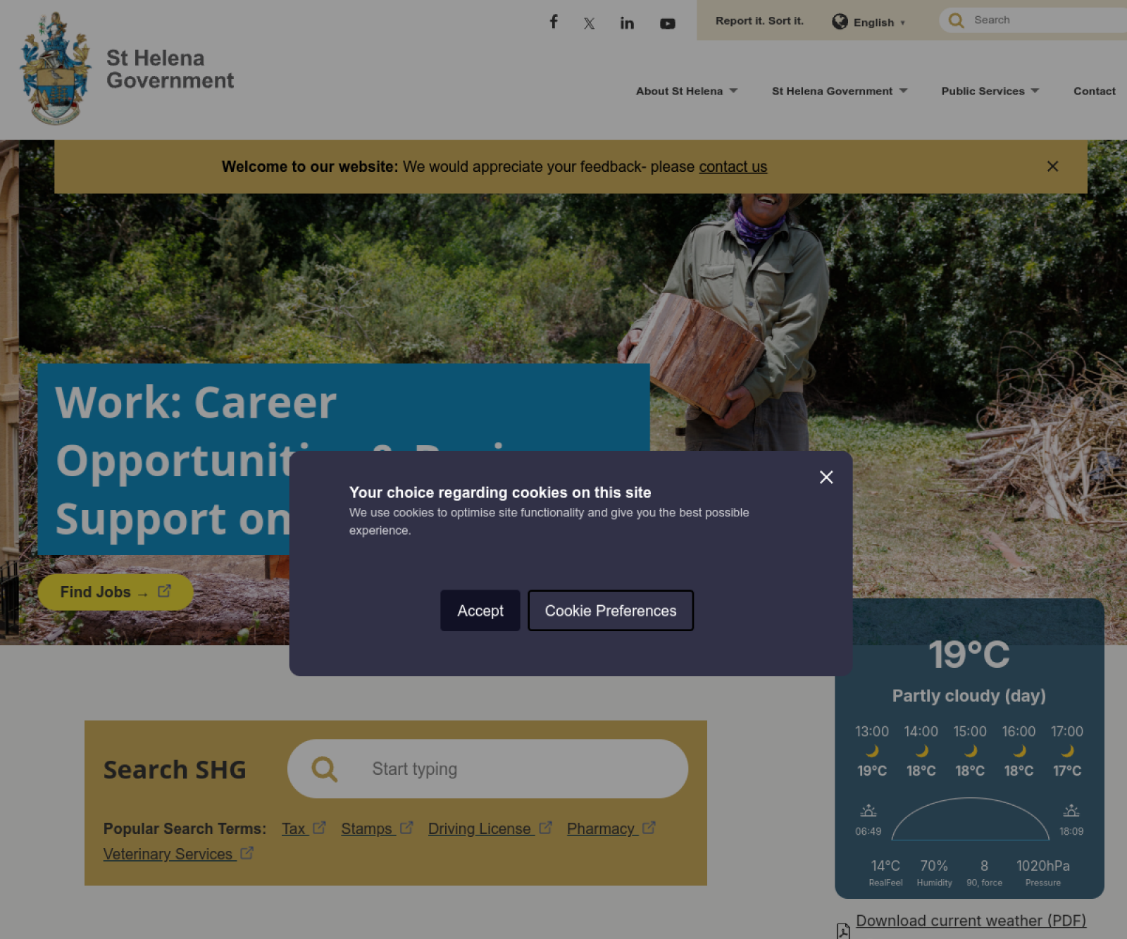 Saint Helena Government desktop