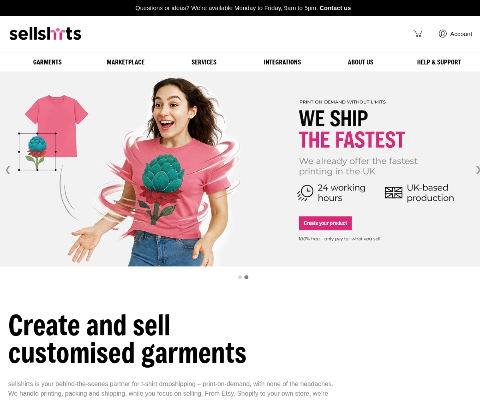 Sellshirts desktop